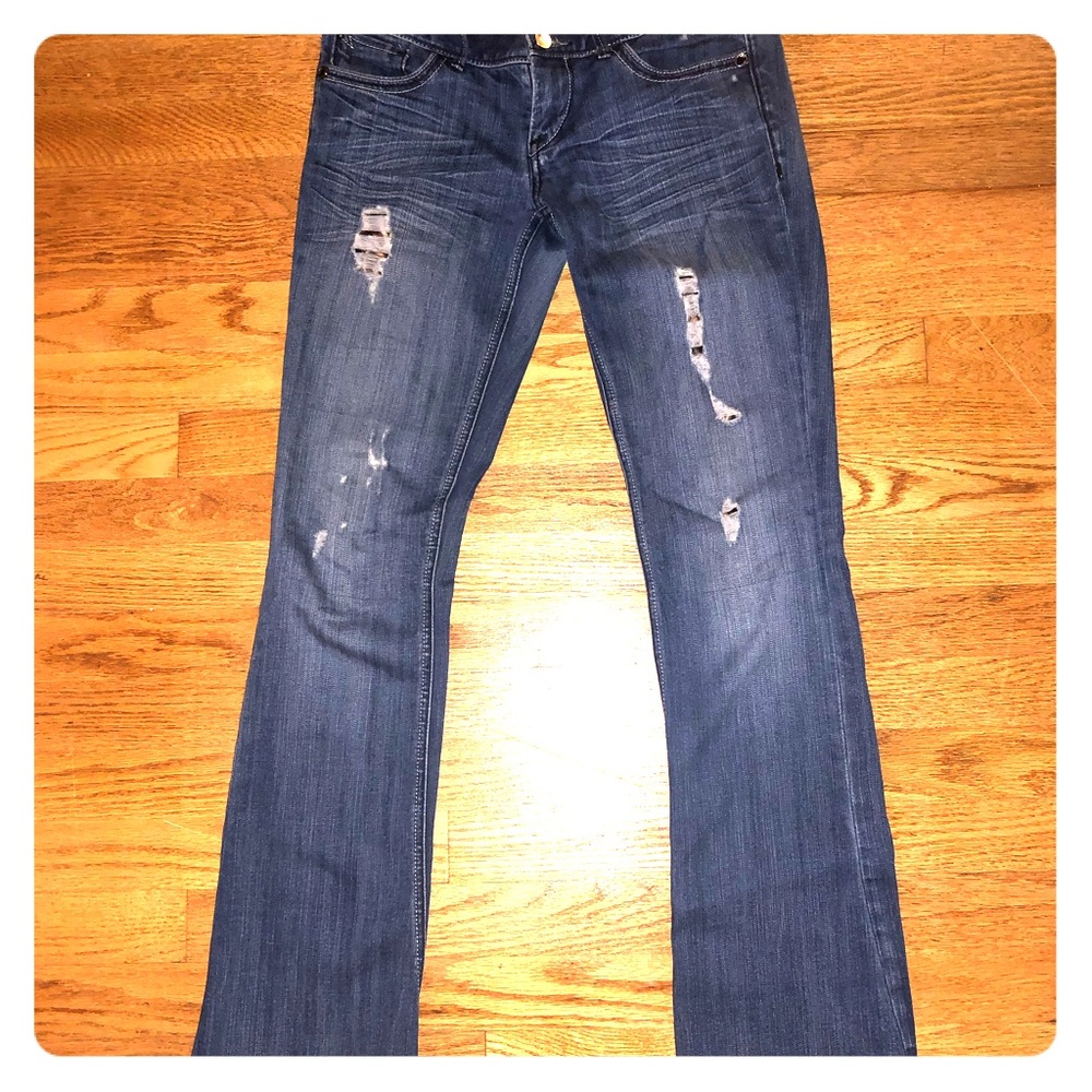 Express jeans size 2 w/ leopard print